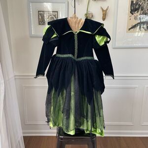 Wishcraft Witch Costume Black Velveteen Green 4